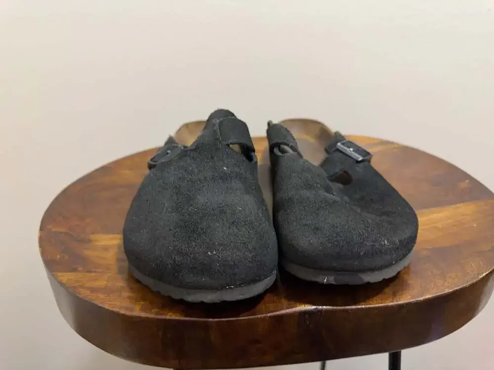 Birkenstock | Shoes | Birkenstock Boston Suede Clogs Black  display picture 2